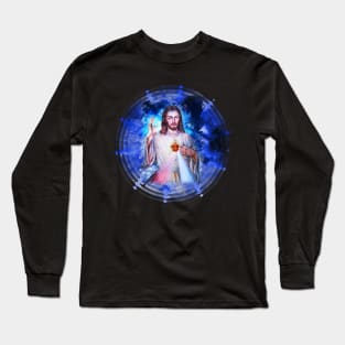 Jesus Divine Mercy Sacred Heart -  I Trust in You - Faustina Long Sleeve T-Shirt